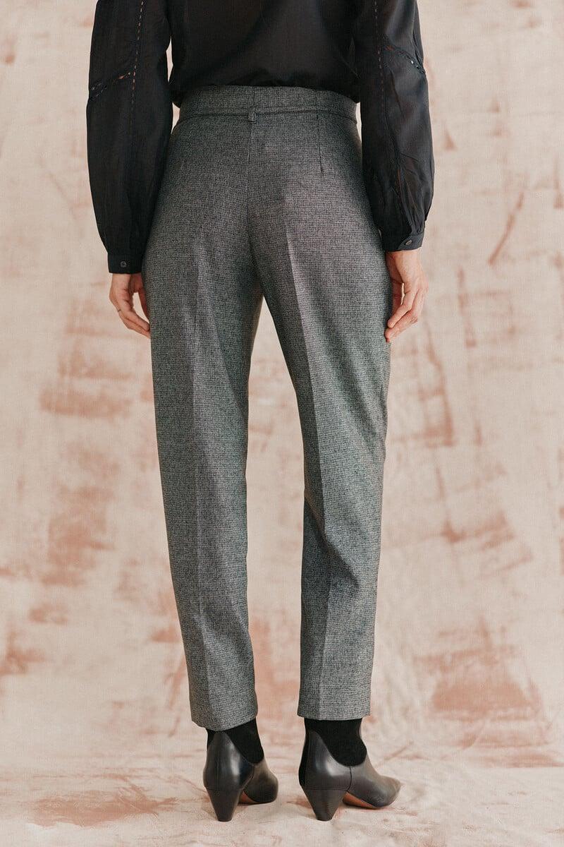 pedro del hierro Piedad. Pantalón de cuadros con lazada Oferta especial