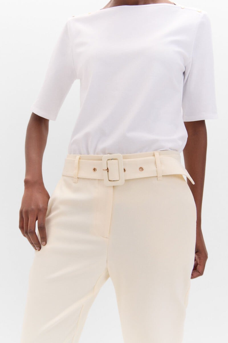 pedro del hierro Pantalón de vestir con cinturón ÚLTIMAS EDICIONES