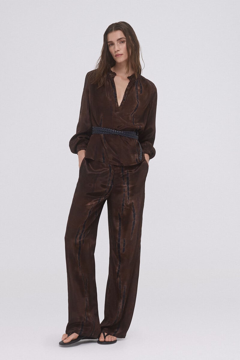 pedro del hierro Pantalón ancho estampado