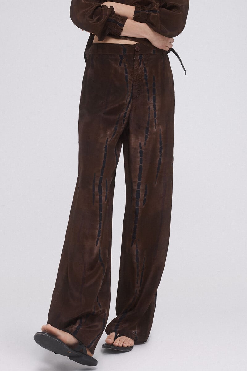 pedro del hierro Pantalón ancho estampado Último día