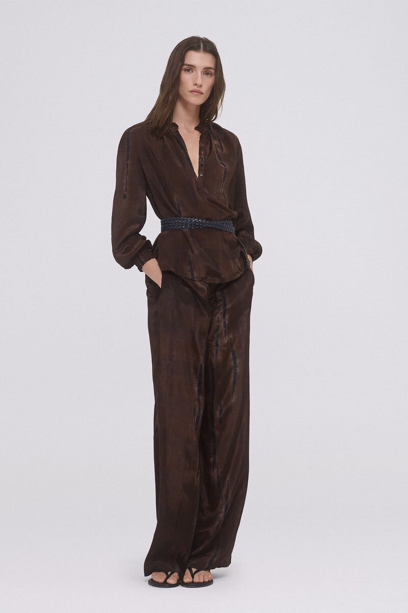 pedro del hierro Pantalón ancho estampado Último día