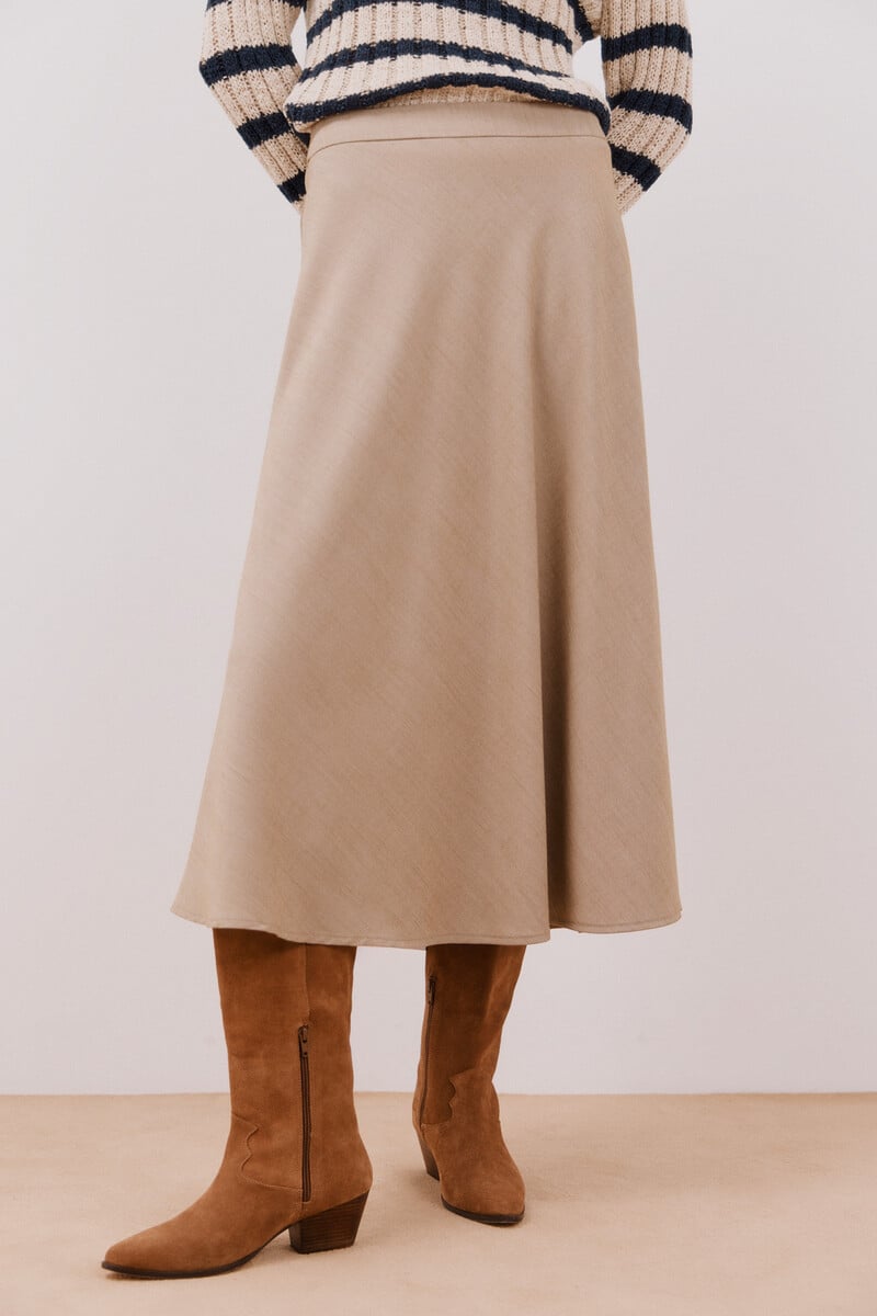 pedro del hierro Falda midi capa Ofertas especiales