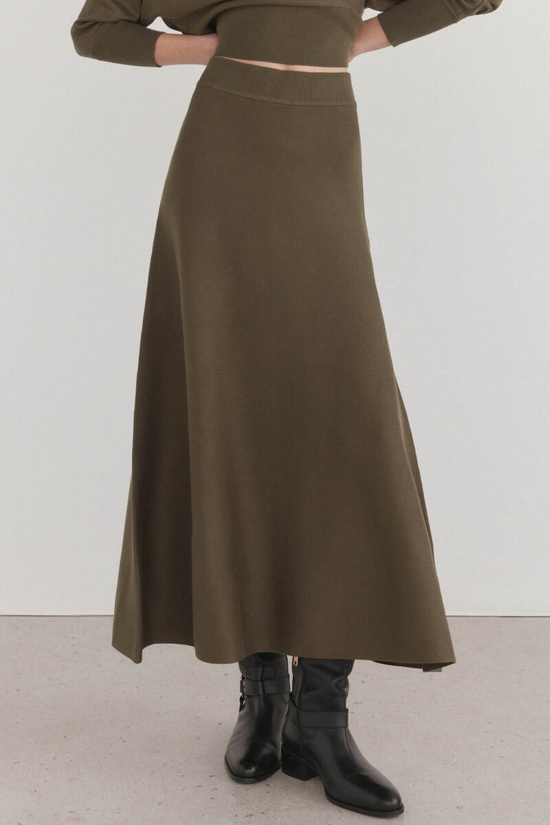 pedro del hierro Falda de punto midi En línea