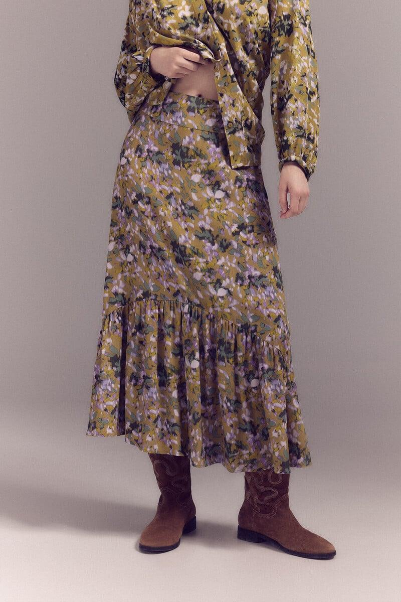 pedro del hierro Falda larga estampada Venta caliente