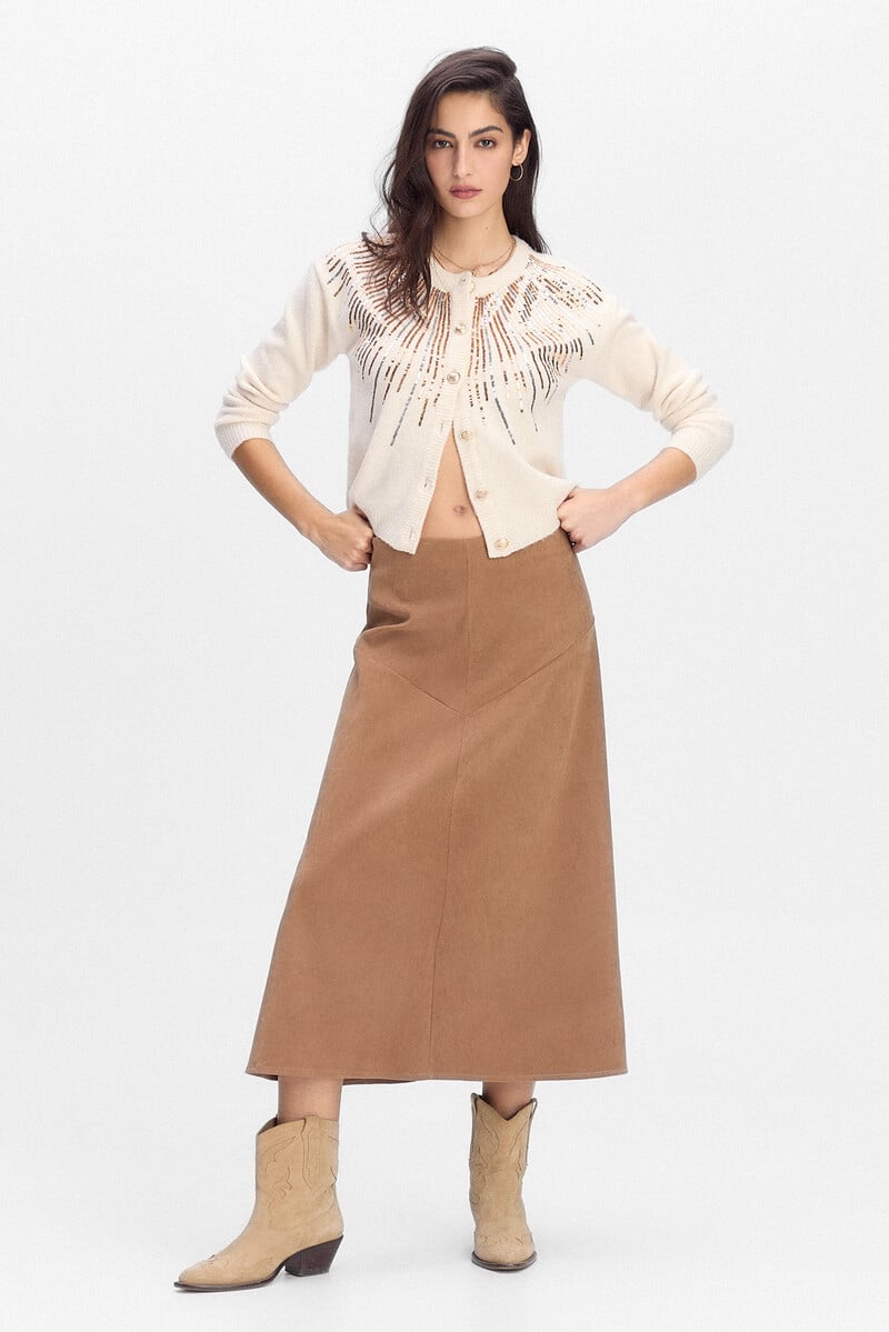pedro del hierro Falda midi evaséefecto antelina Rebajas de fábrica