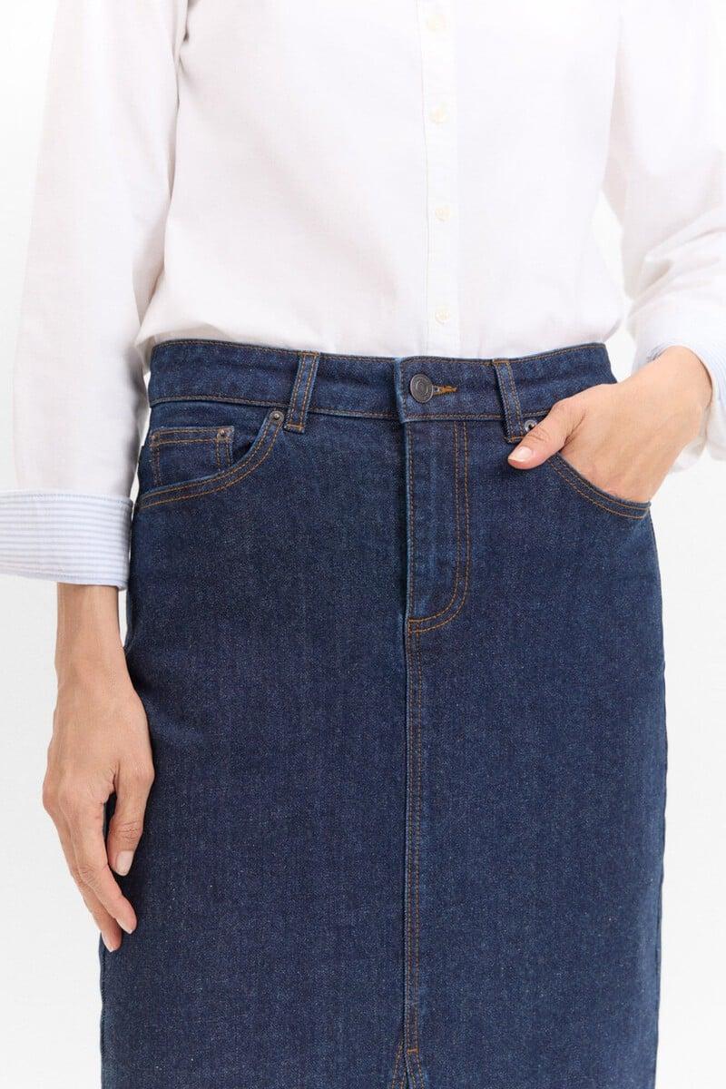 pedro del hierro Falda Midi Vaquera Descuento