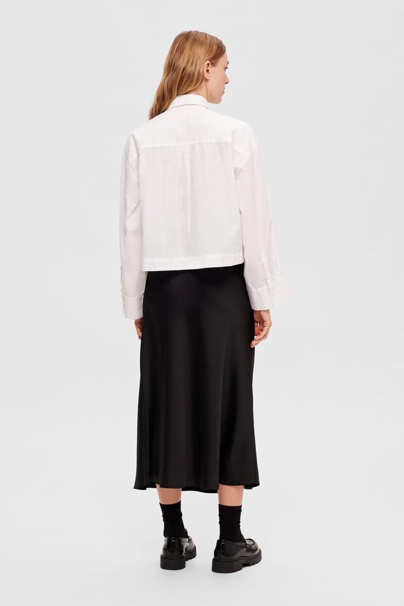 pedro del hierro Falda midi fluida confeccionada con materiales reciclados Tienda