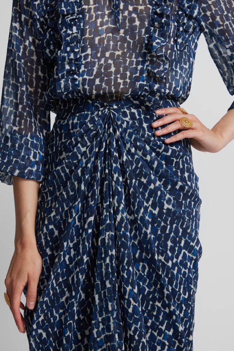 pedro del hierro Falda drapeada estampado Tienda
