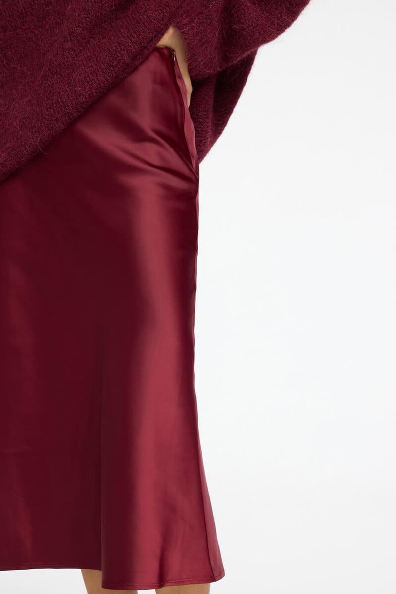 pedro del hierro Falda midi fluida confeccionada con materiales reciclados Mejor oferta