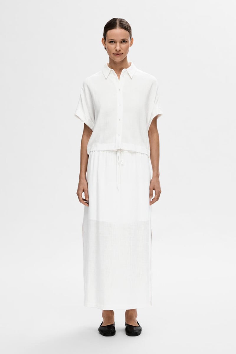 pedro del hierro Falda Midi de lino. Regular Fit Envío gratis