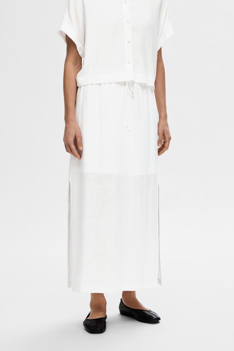 pedro del hierro Falda Midi de lino. Regular Fit Envío gratis