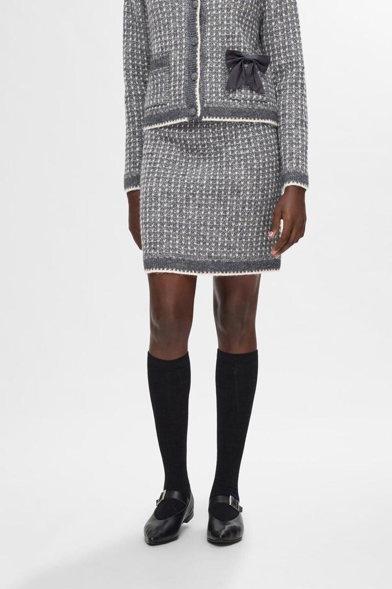 pedro del hierro Falda estructura confeccionada con Lana RWS y Alpaca Oferta especial
