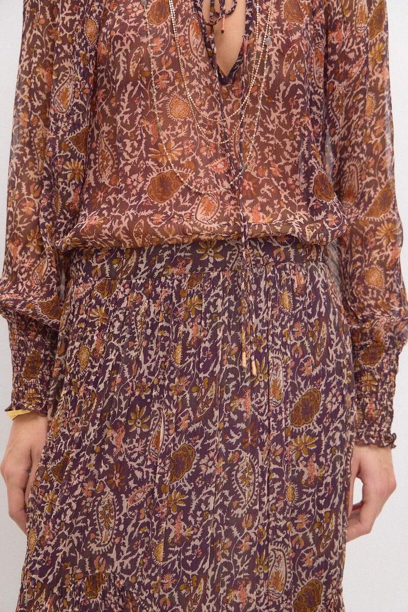 pedro del hierro Olga. Falda estampada paneles Envío gratis
