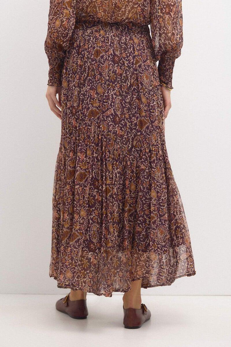 pedro del hierro Olga. Falda estampada paneles Envío gratis