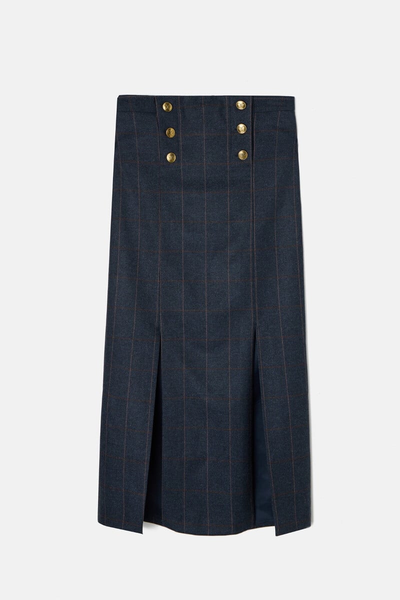 pedro del hierro Falda midi espiga cuadros ÚLTIMAS EDICIONES