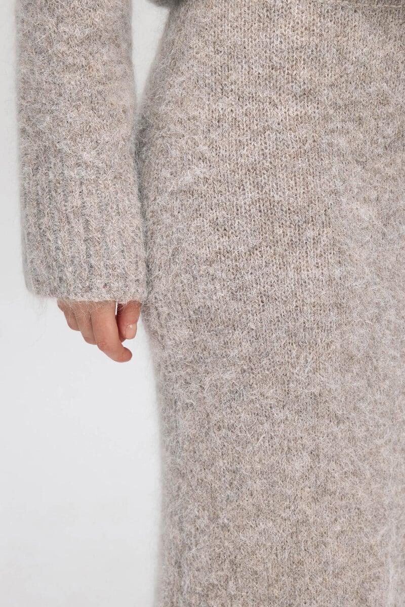 pedro del hierro Falda Midi confeccionada con alpaca Oferta especial de fábrica