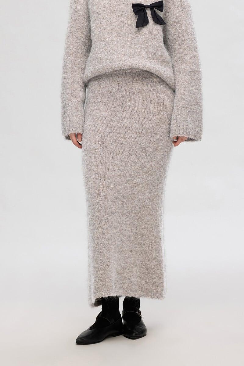 pedro del hierro Falda Midi confeccionada con alpaca Oferta especial de fábrica