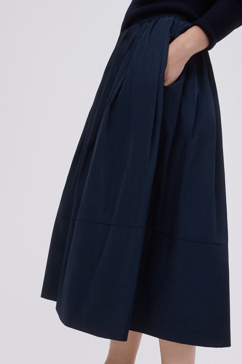 pedro del hierro Falda midi tafeta Promoción trimestral