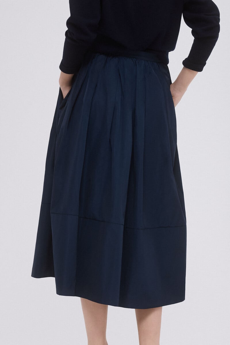 pedro del hierro Falda midi tafeta Promoción trimestral