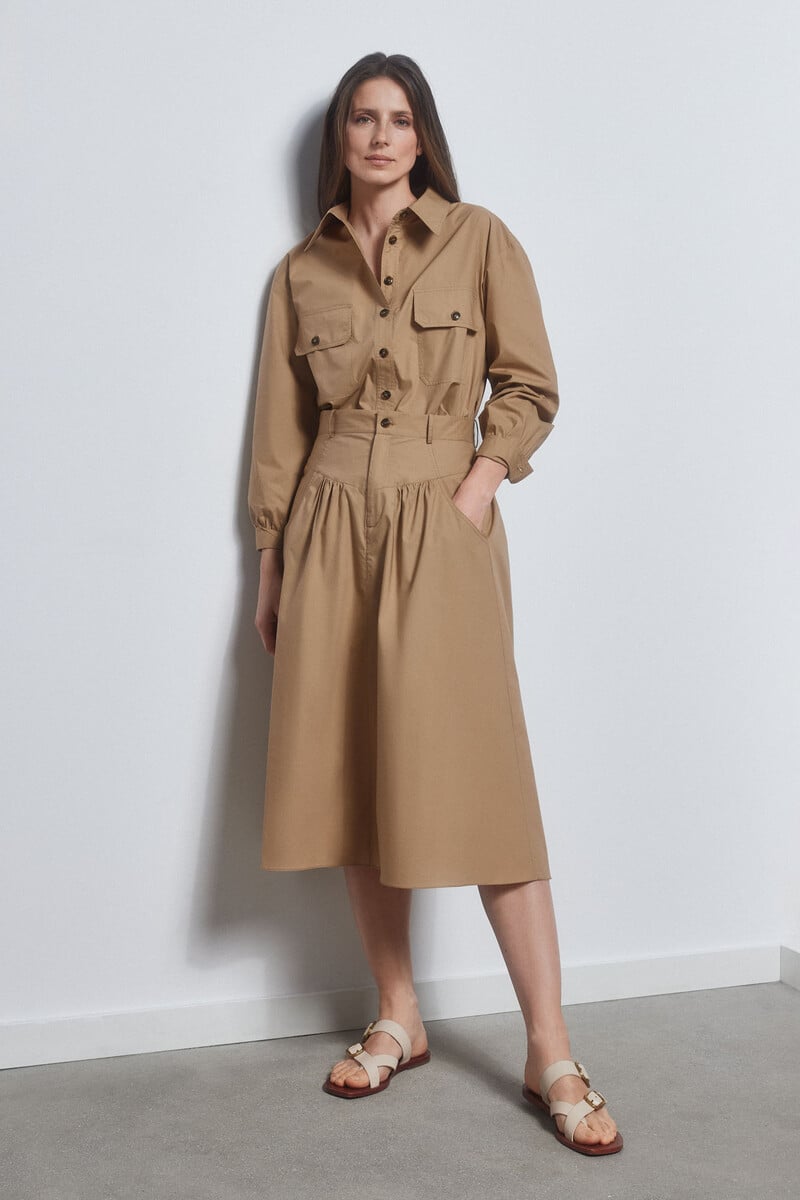 pedro del hierro Falda midi canesú