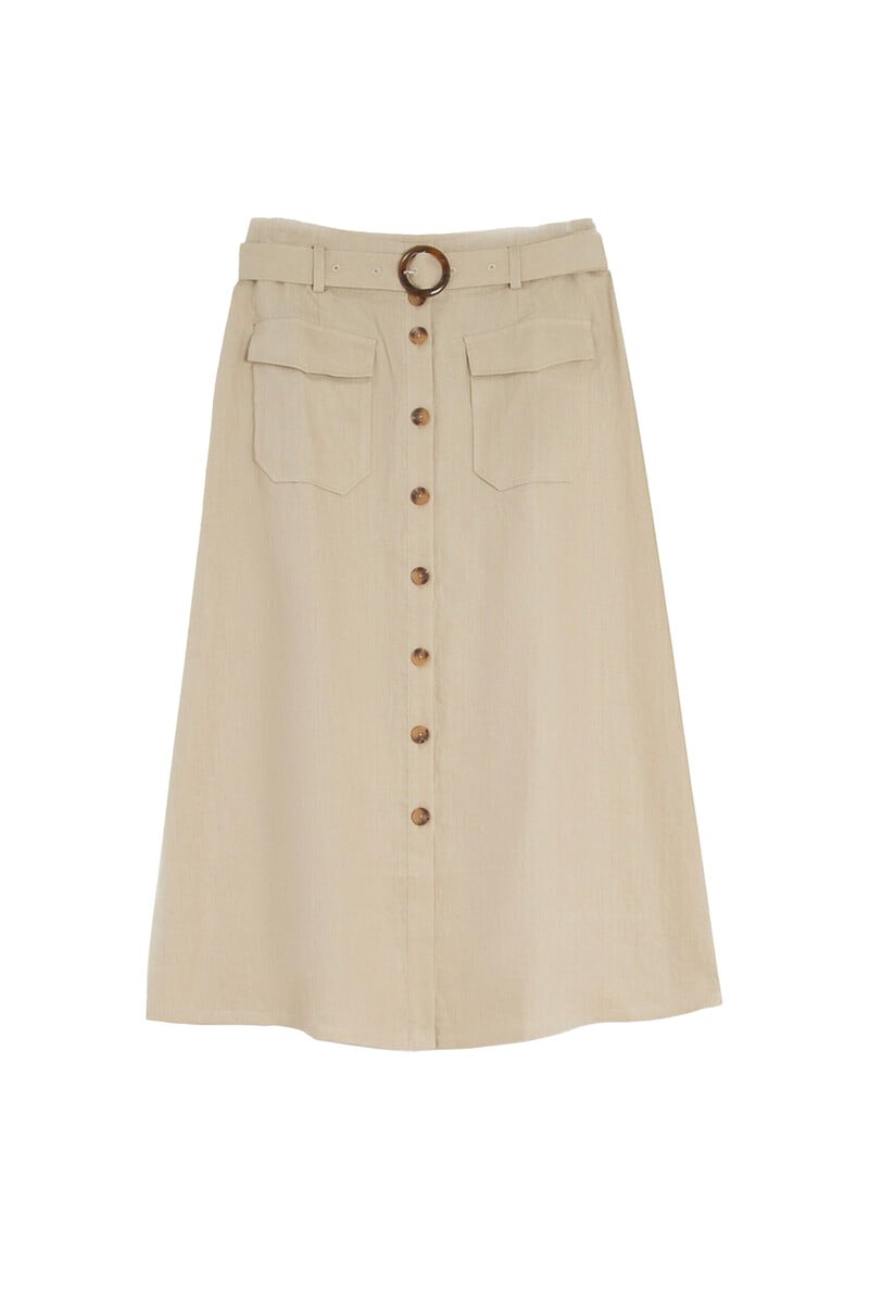 pedro del hierro Falda agnes 100 % lino Grandes descuentos