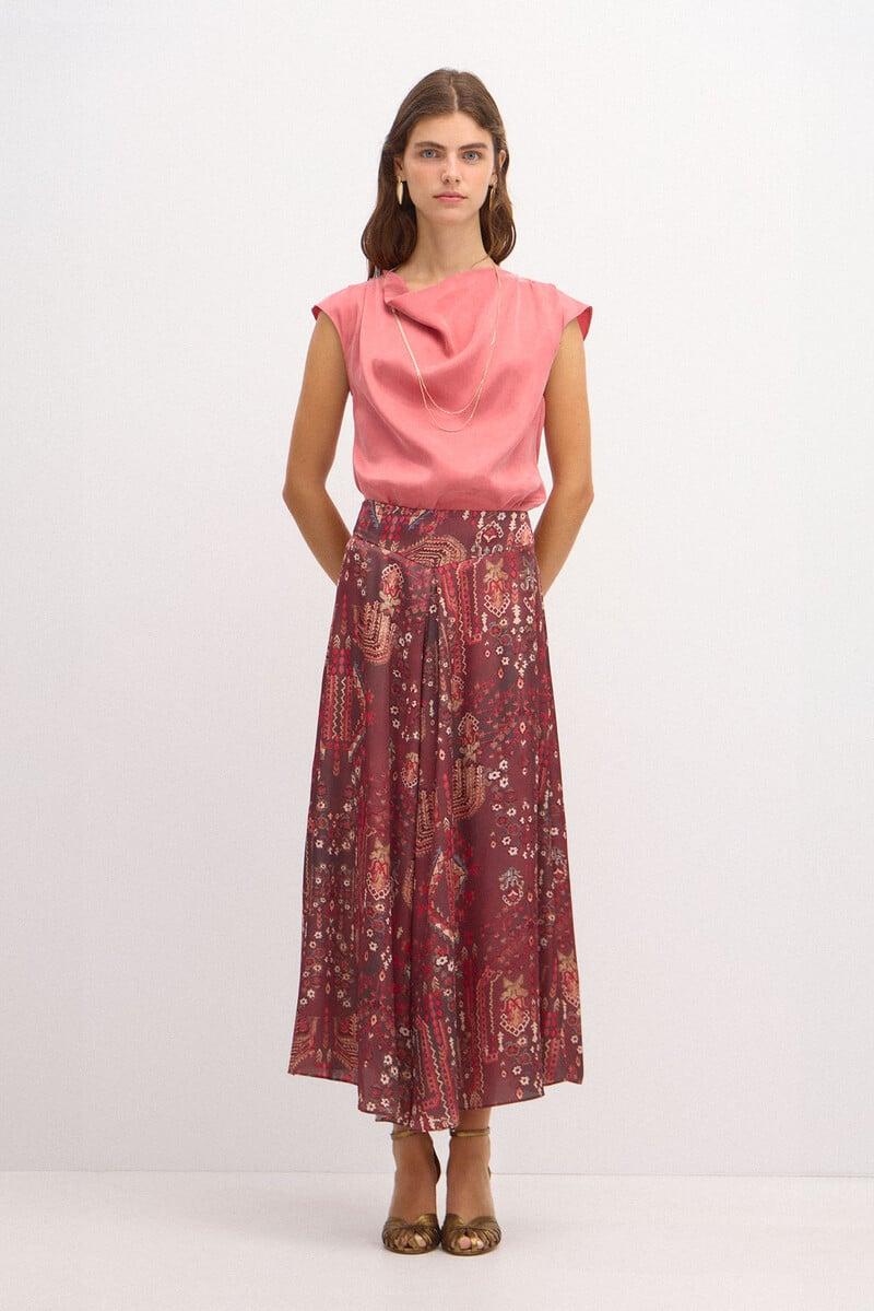 pedro del hierro Olivia. Falda canesú Tienda de fábrica