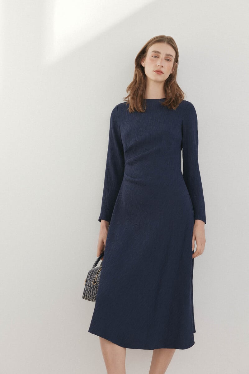 pedro del hierro Vestido estructura manga larga Oferta exclusiva