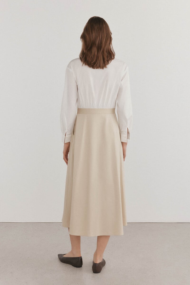 pedro del hierro Vestido camisero en dos tejidos Ofertas de temporada
