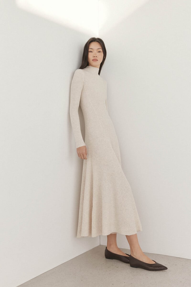 pedro del hierro Vestido canalé midi Ofertas especiales