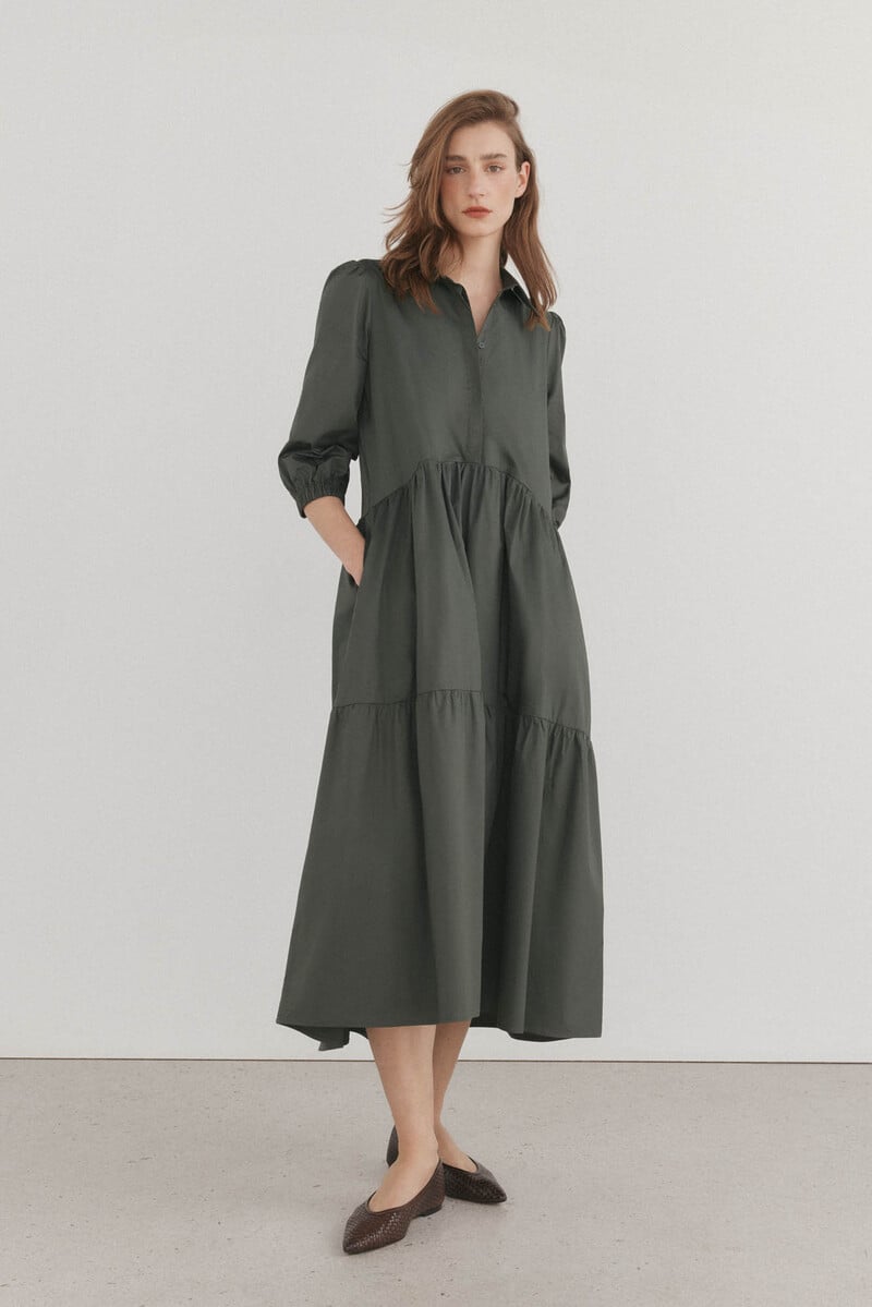 pedro del hierro Vestido camisero popelín Grandes ahorros
