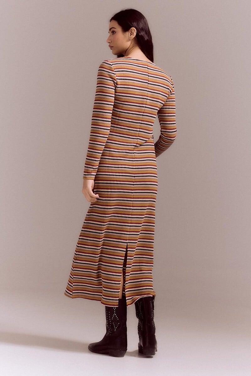 pedro del hierro Vestido estructura rayas multicolor Devoluciones gratuitas