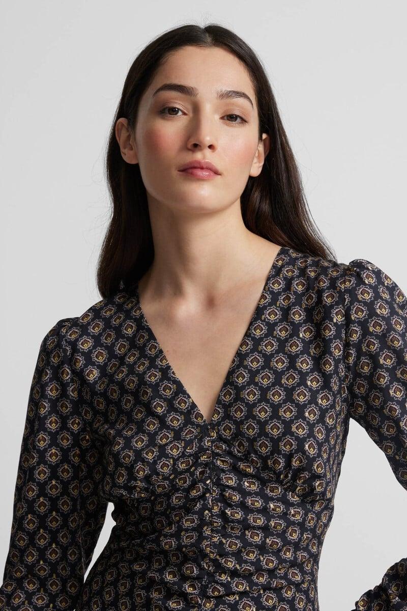 pedro del hierro Vestido midi estampado Outlet