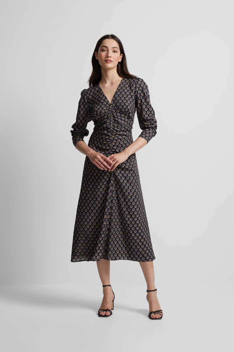 pedro del hierro Vestido midi estampado Outlet