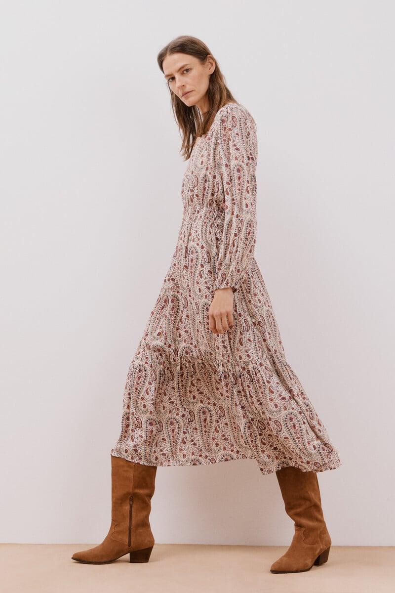 pedro del hierro Vestido largo estampado Ofertas