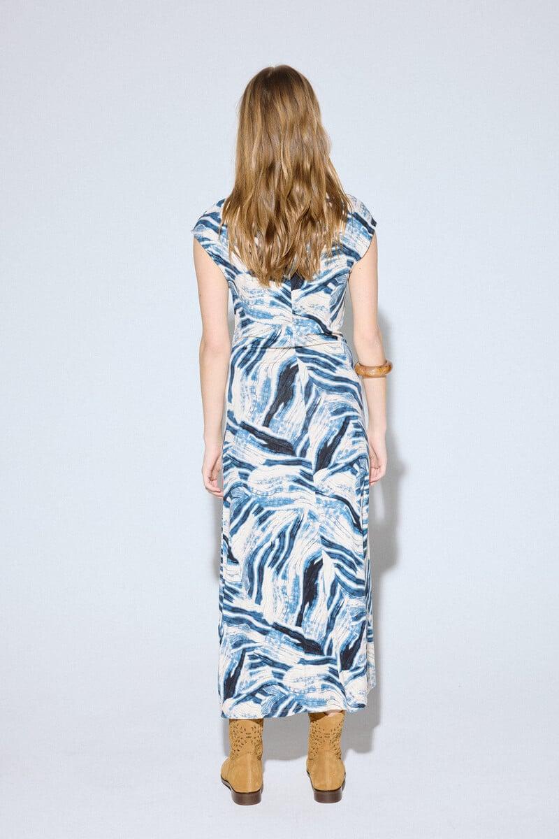 pedro del hierro Vestido estampado drapeado En oferta