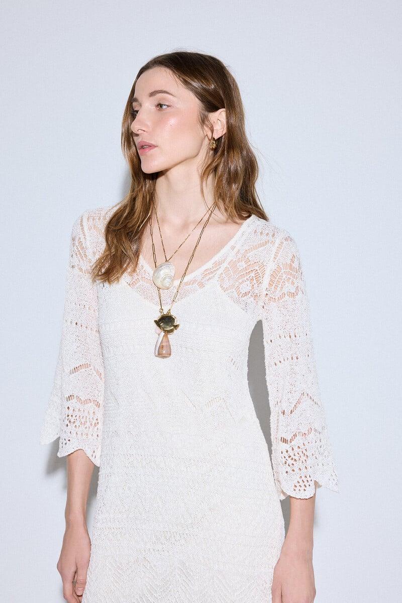 pedro del hierro Vestido punto calado Rebajas baratas