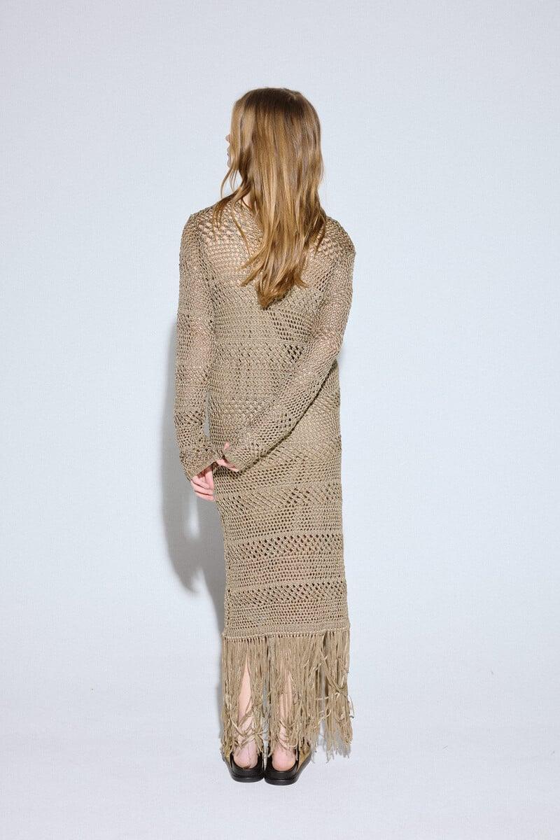 pedro del hierro Vestido punto flecos Ventas relámpago