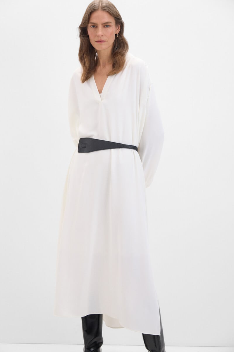 pedro del hierro Vestido negro cinturón Tienda