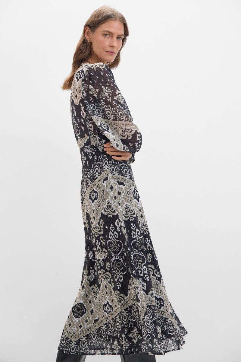pedro del hierro Vestido estampado textura Liquidación