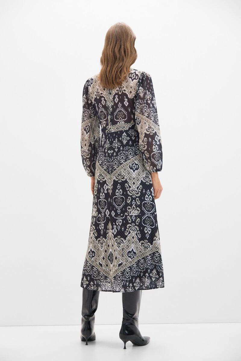 pedro del hierro Vestido estampado textura Liquidación