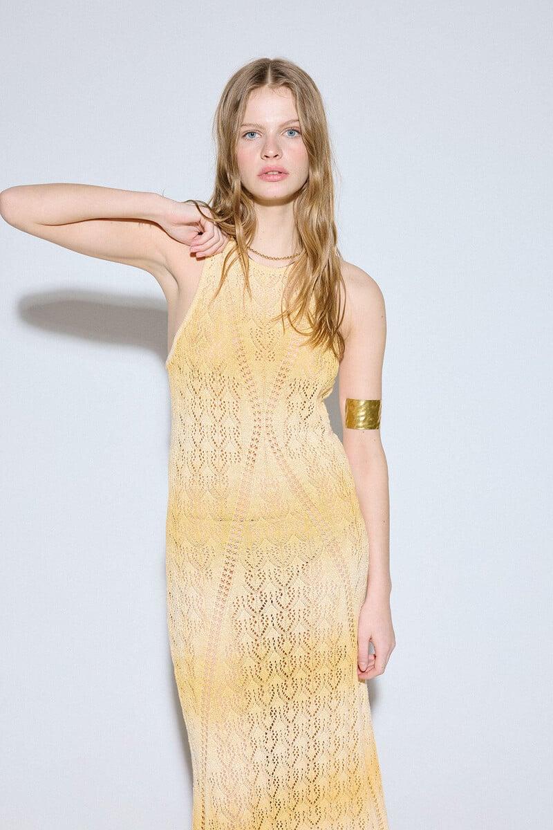 pedro del hierro Vestido punto calado halter