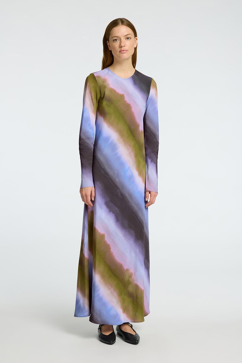 pedro del hierro Vestido Midi Tie Dye confeccionado con viscosa ÚLTIMAS EDICIONES