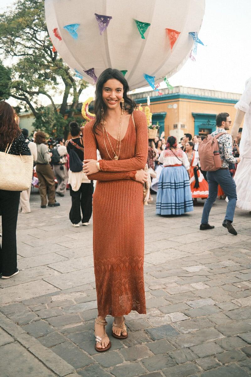 pedro del hierro Tadea. Vestido largo punto Últimos 2 días