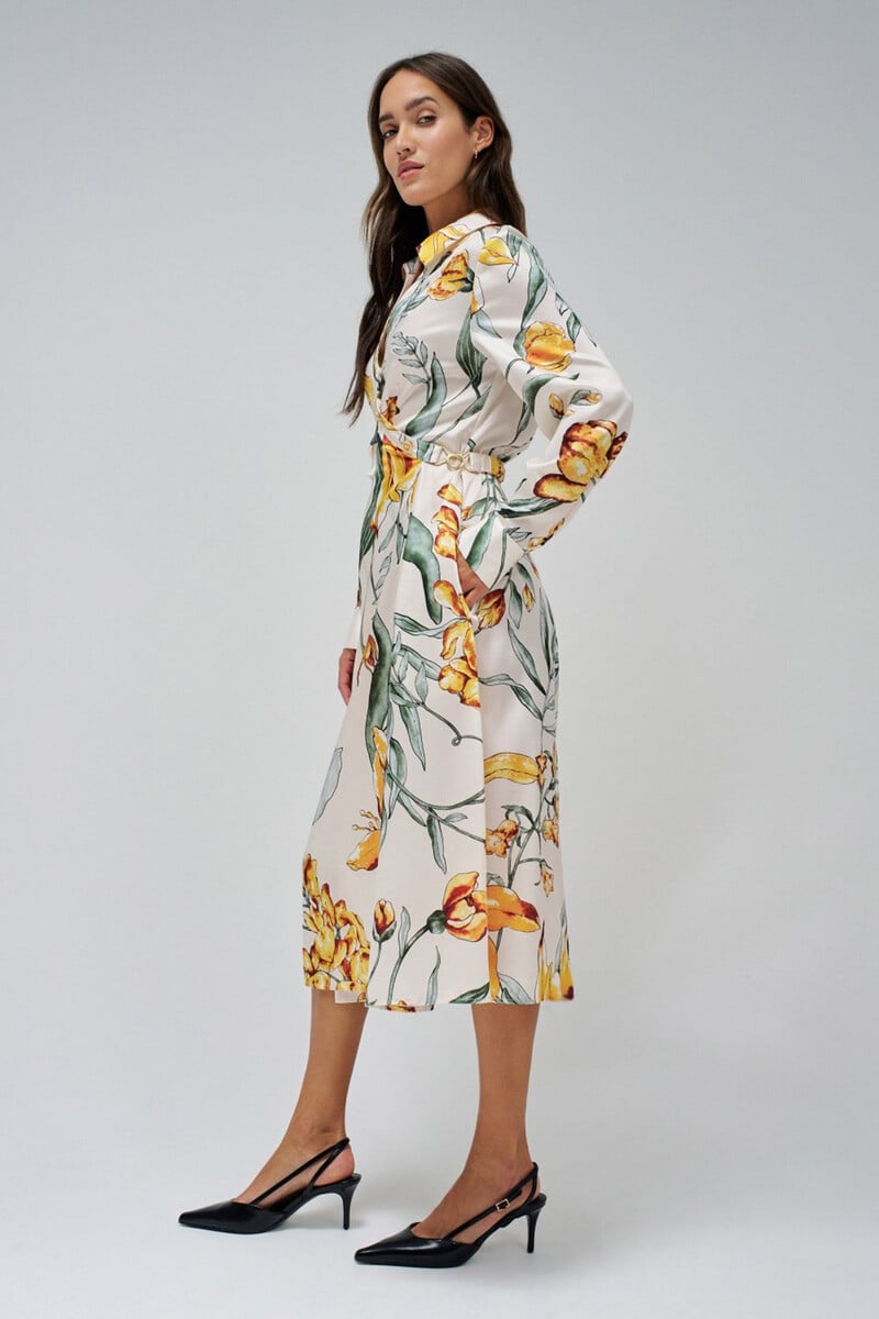 pedro del hierro Vestido flores midi Último día