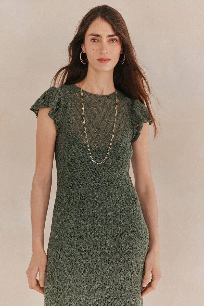 pedro del hierro Sella. Vestido punto midi Solo hoy