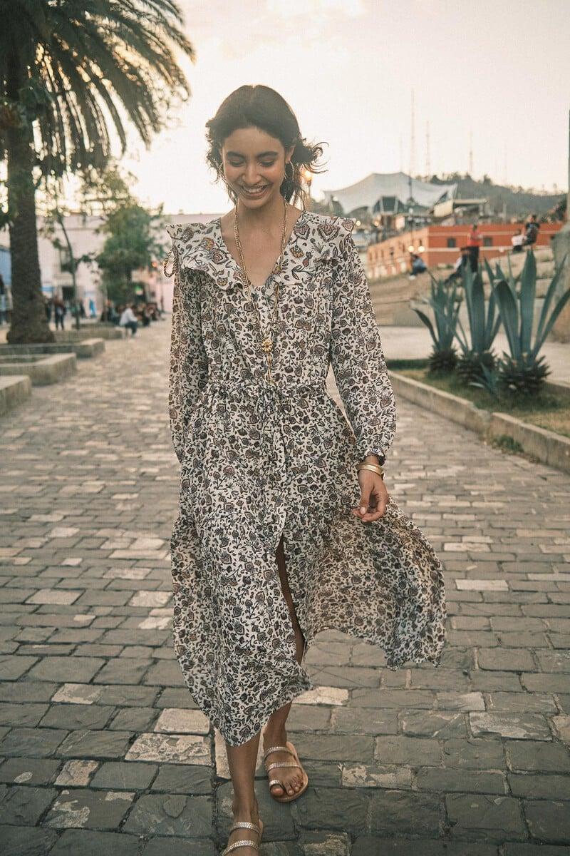 pedro del hierro Lorena. Vestido estampado Solo queda un día