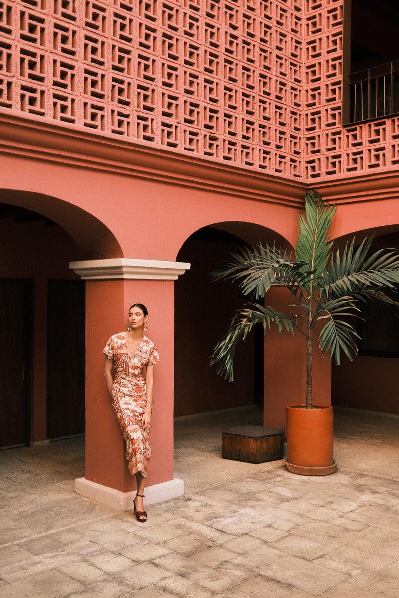pedro del hierro Alondra. Vestido estampado Superdescuento