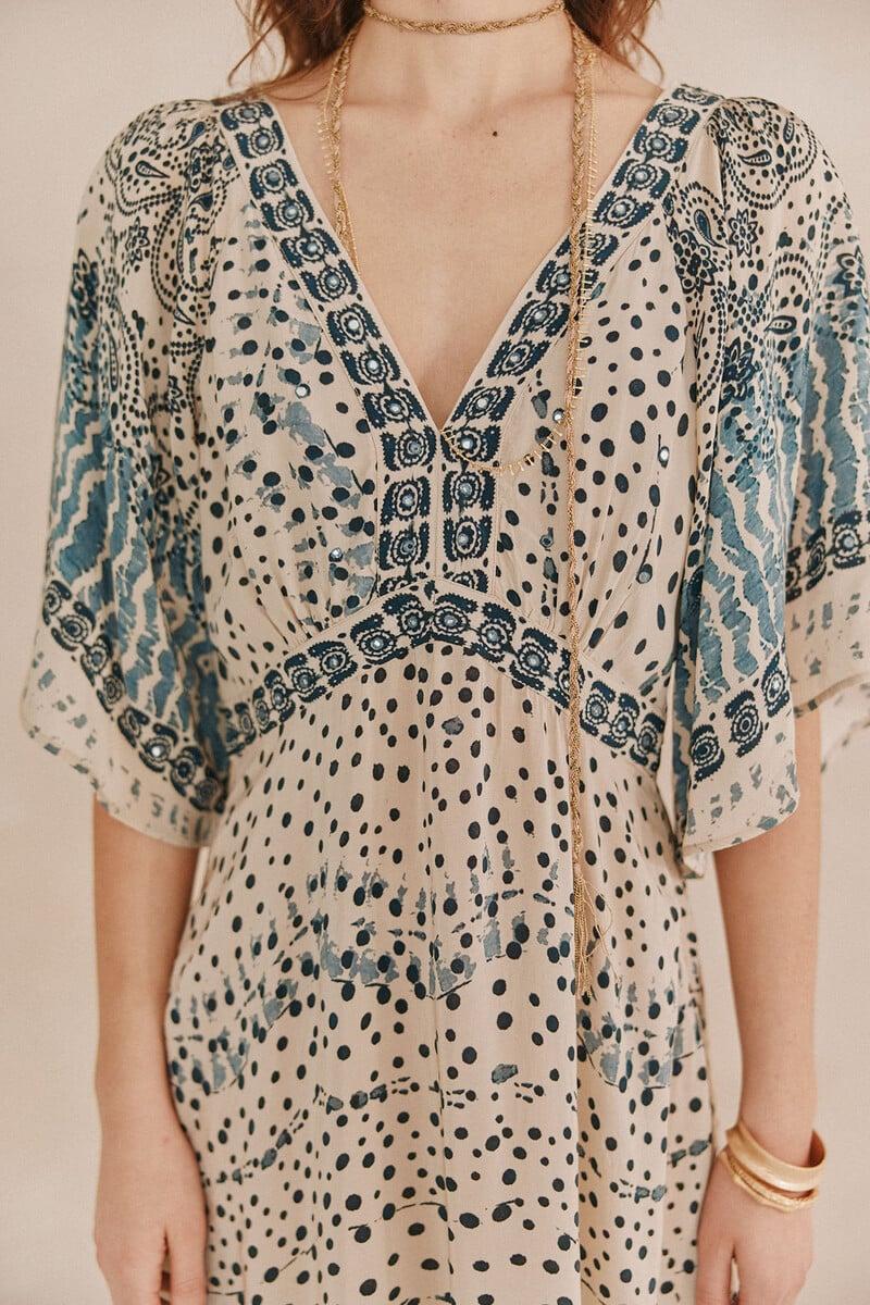 pedro del hierro Amelia. Vestido bordado Envío internacional gratuito