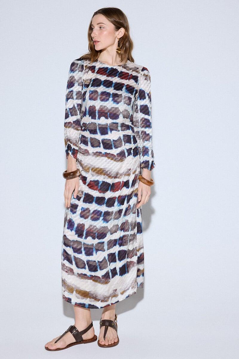 pedro del hierro Vestido largo estampado Precio ultrabajo