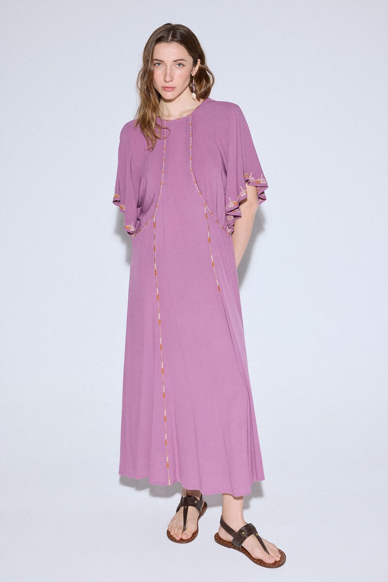 pedro del hierro Vestido manga capa bordado Devoluciones gratuitas